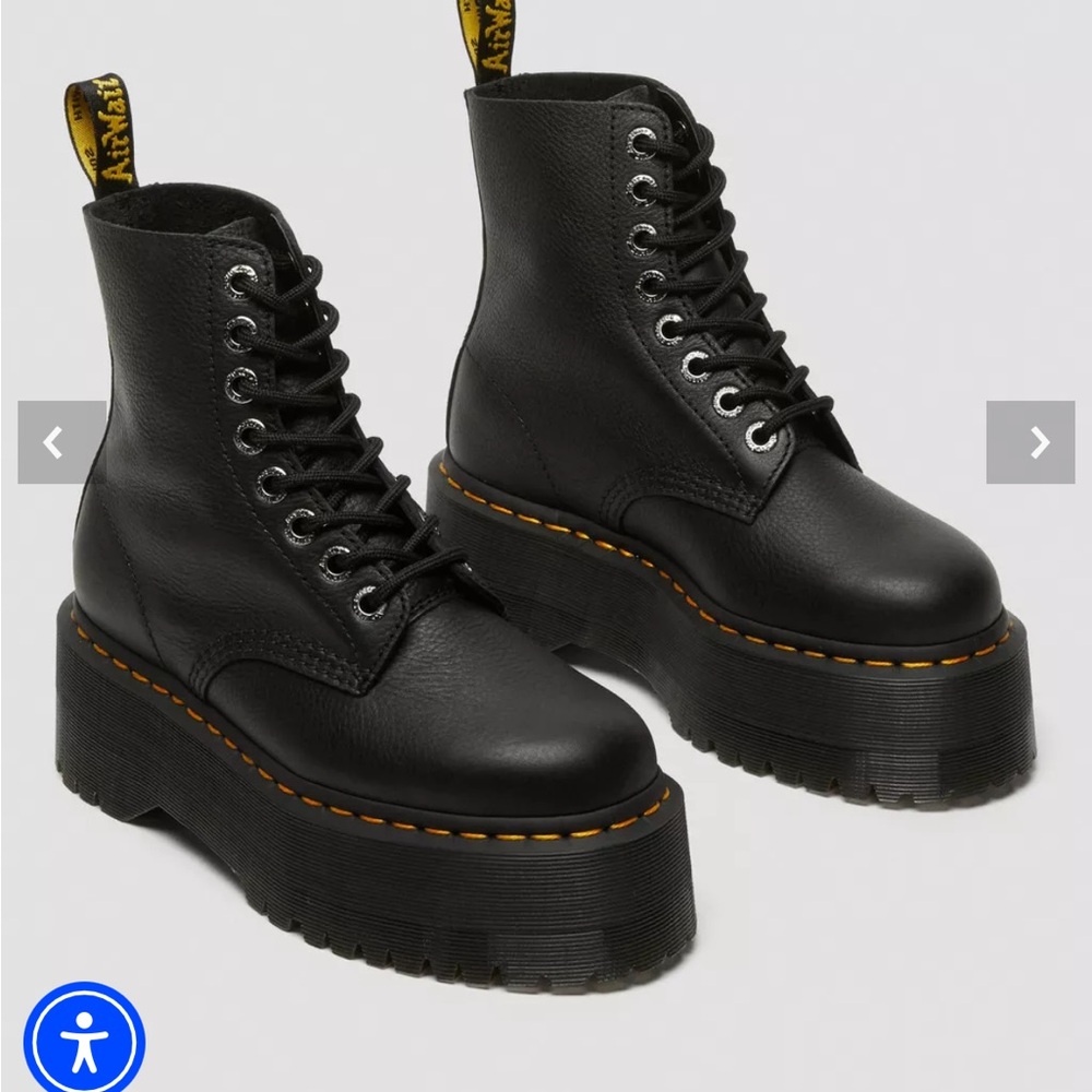 Dr. Martens Black Lace Up Platform Boots